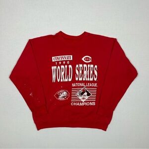 Vintage 1990 Cincinnati Reds MLB Red Crewneck